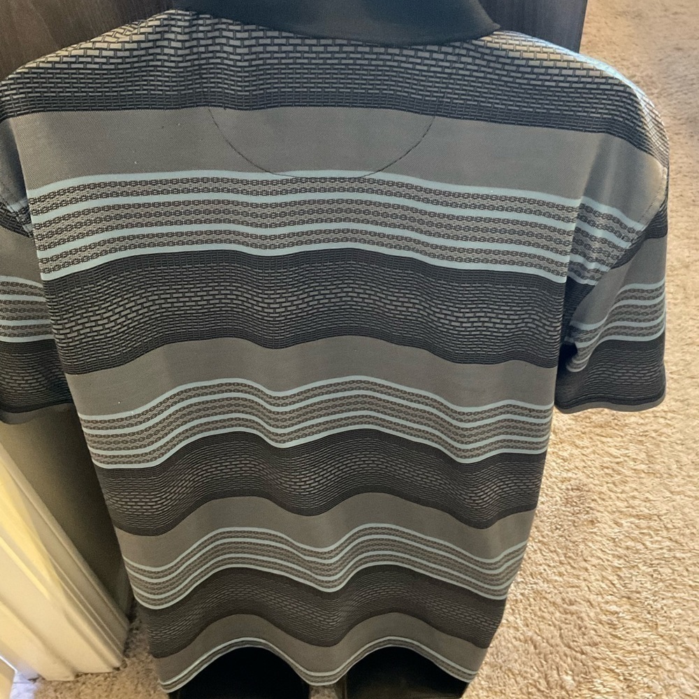 Men’s used size XL Grand Slam golf polo shirt grey black multicolor Pre - Picture 3 of 3